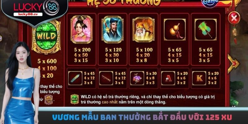 Vương Mẫu Ban Thưởng bắt đầu với 125 xu